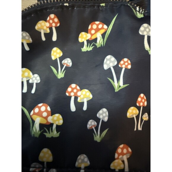 Dark Blue with Colorful Mushroom Small Backpack/Purse/Bag - Picture 6 of 6